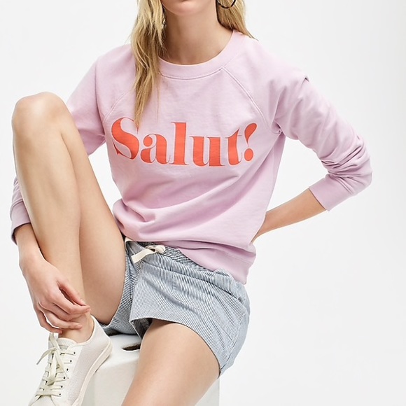 J. Crew Sweaters - J crew ae249 salut crewneck sweatshirt new xs